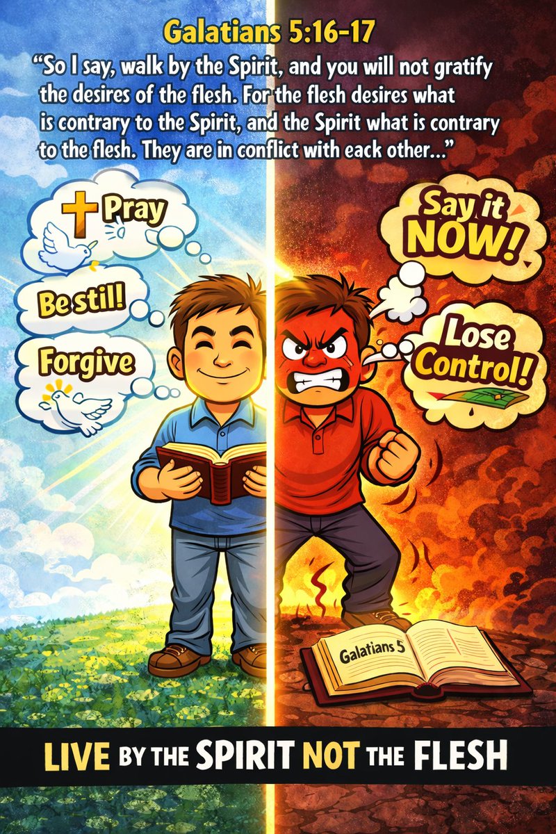 jmsb1955's tweet image. #Emotions are powerful—God-given—but fallen &amp;amp; dangerous when unchecked. They often fuel the flesh. The only way to master them isn’t self-discipline alone, but being led by the Holy Spirit—through daily dependence on God, Prayer, Scripture &amp;amp; Obedience.
#FaithInAction #HolySpirit