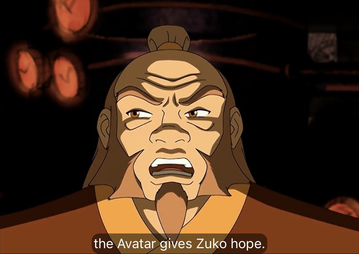 iroh saying this has layers of foreshadowing to it now when i look back on it wow. 
in fact, the whole “the storm” episode highlighting aang &amp; zuko is honestly really poetic once you realise the fate of the world’s balance hung upon their shoulders❤️‍🩹