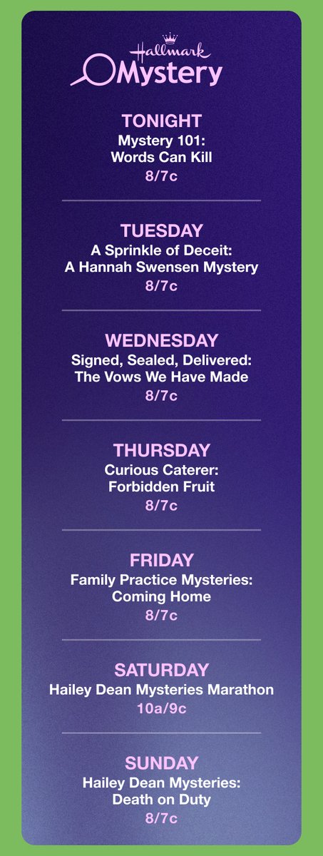 TVShowsAce's tweet image. #hallmark mystery