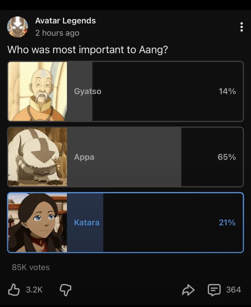 Who do you think was most important to Aang ?