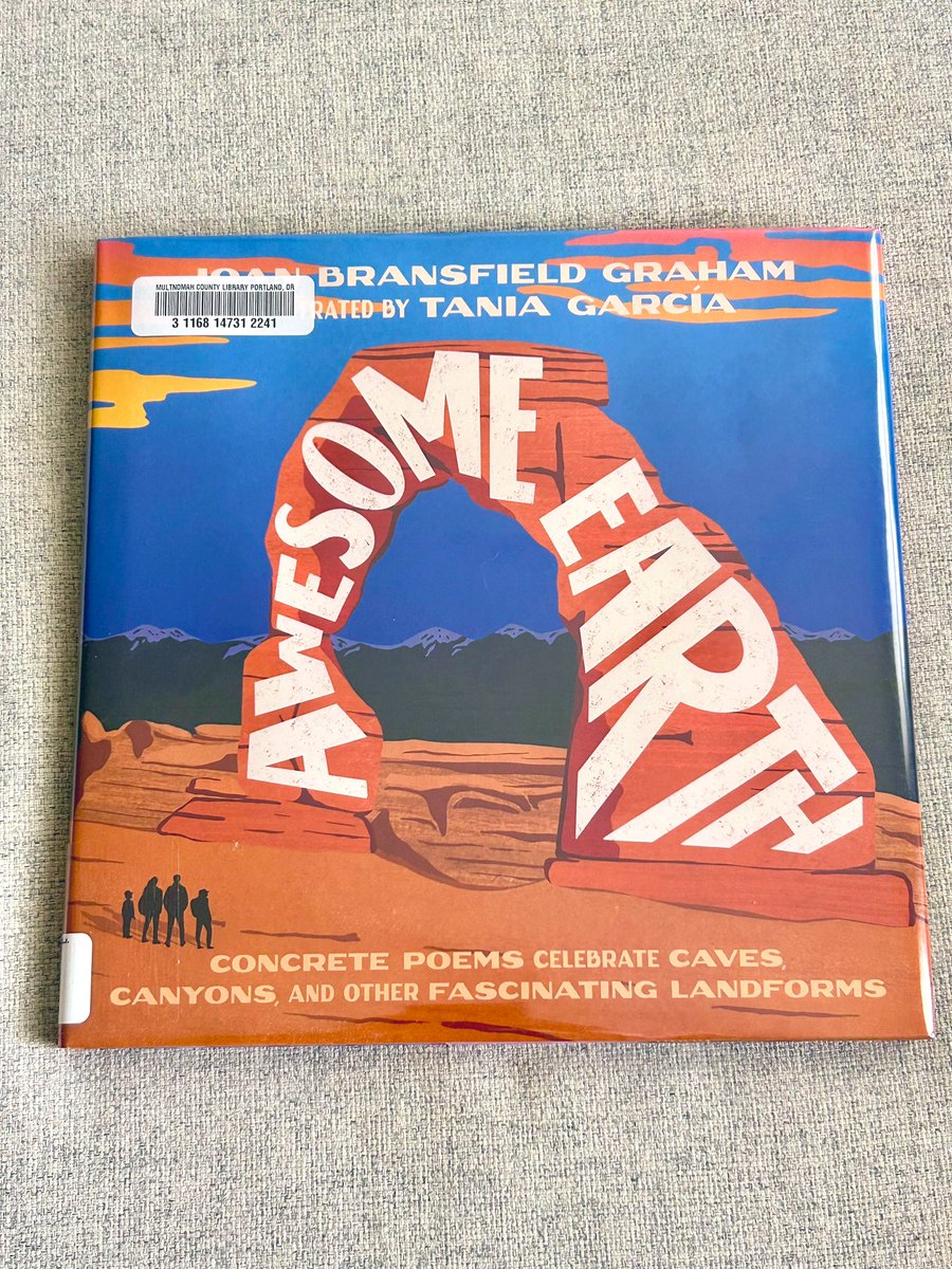 stefkidlit's tweet image. For today’s #NationalPoetryMonth pick, here’s a groundbreaking poem by Joan Bransfield Graham from her book of concrete poems AWESOME EARTH, with vibrant illustrations by Tania García. 

This book is such a fun intro to concrete poems, geology, and geography! #kidlit #poetry