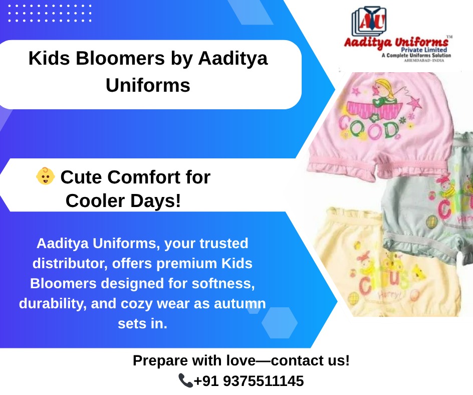 Aadityauniform's tweet image. Cute, cozy &amp;amp; made for comfort 💖👶
Aaditya Uniforms brings premium Kids Bloomers—soft, durable, and perfect for cooler days.

Keep your little one comfy and happy all day long ✨

#AadityaUniforms #KidsWear #BabyComfort #CuteStyle #CozyDays
