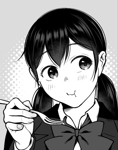 財布JKおまけ漫画仕上げ中です。仁科さんから見たもぐもぐユメちゃん🍰 