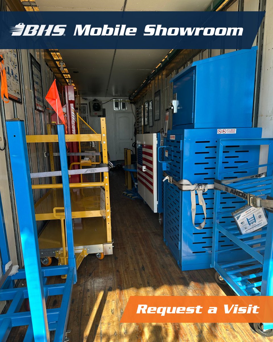 BHSbuilt's tweet photo. #WhereIsBHS? The BHS Mobile Showroom is on the move to the East Coast 🚚

We can bring our Material Handling Equipment directly to you, so you can experience it firsthand. No guesswork, just hands-on solutions.

Where should we go next?

Request a visit: https://t.co/veiUezBDyC https://t.co/JHeGYY82ui
