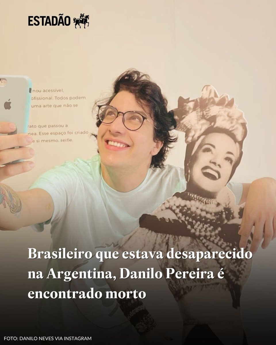Estadao's tweet photo. O professor universitário brasileiro Danilo Neves Pereira, de 35 anos, foi encontrado morto em Buenos Aires nesta segunda-feira, 20, segundo o jornal argentino La Nación. Ele estava desaparecido desde a última terça-feira, 14, quando avisou amigos que iria encontrar uma pessoa que conhecera por um aplicativo de relacionamentos e parou de responder mensagens.

De acordo com a investigação da polícia argentina, Pereira deu entrada como não identificado no hospital Ramos Mejía na quarta-feira, 15, e faleceu no mesmo dia. Danilo morava em Buenos Aires havia cinco meses, após 12 anos como professor de inglês na Universidade Federal de Goiás. Ele cursava um doutorado em linguística aplicada no Rio de Janeiro e defenderia sua tese nas próximas semanas. 

Leia a matéria completa: https://t.co/EsGv0tmhGC