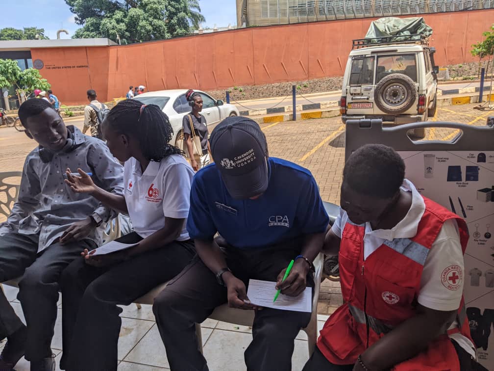 UgandaRedCross's tweet image. Our blood mobilisation team at Kampala South Branch, together with students at Cavendish University, showed up in strength today to donate blood.
We appreciate the volunteers for the support and mobilisation.  
Every drop counts and every life is worth it.🩸 
#BloodDonation