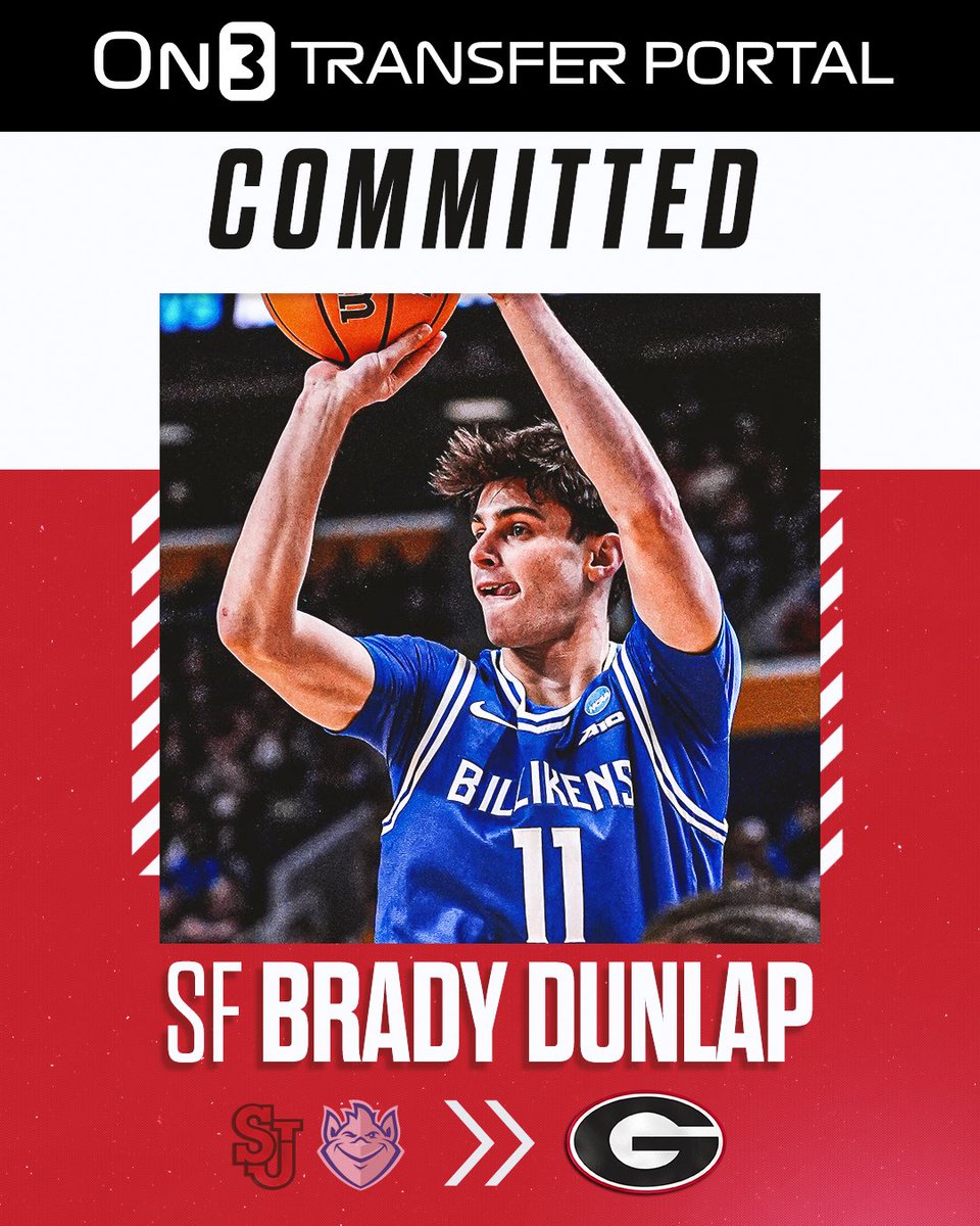 BREAKING: Saint Louis transfer SF Brady Dunlap has signed with Georgia, <a href="/PeteNakos/">Pete Nakos</a> reports🐶

on3.com/college/georgi…