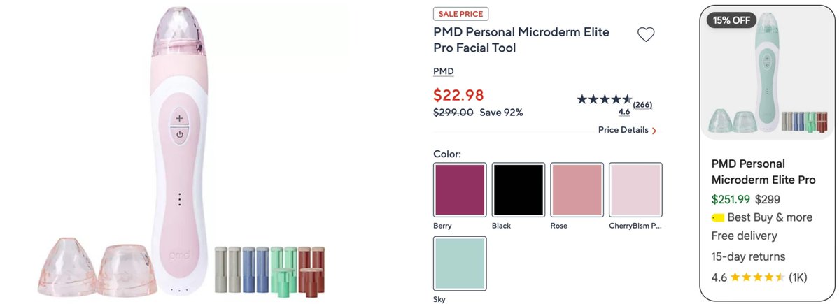 GlitchedDeals's tweet image. $300 PMD FACIAL TOOL FOR $23

QVC just dropped the price on this microderm tool by 90%

Selling for $250+ at other stores online, many colors available

mavely.app.link/Xb0B6t34u2b #ad