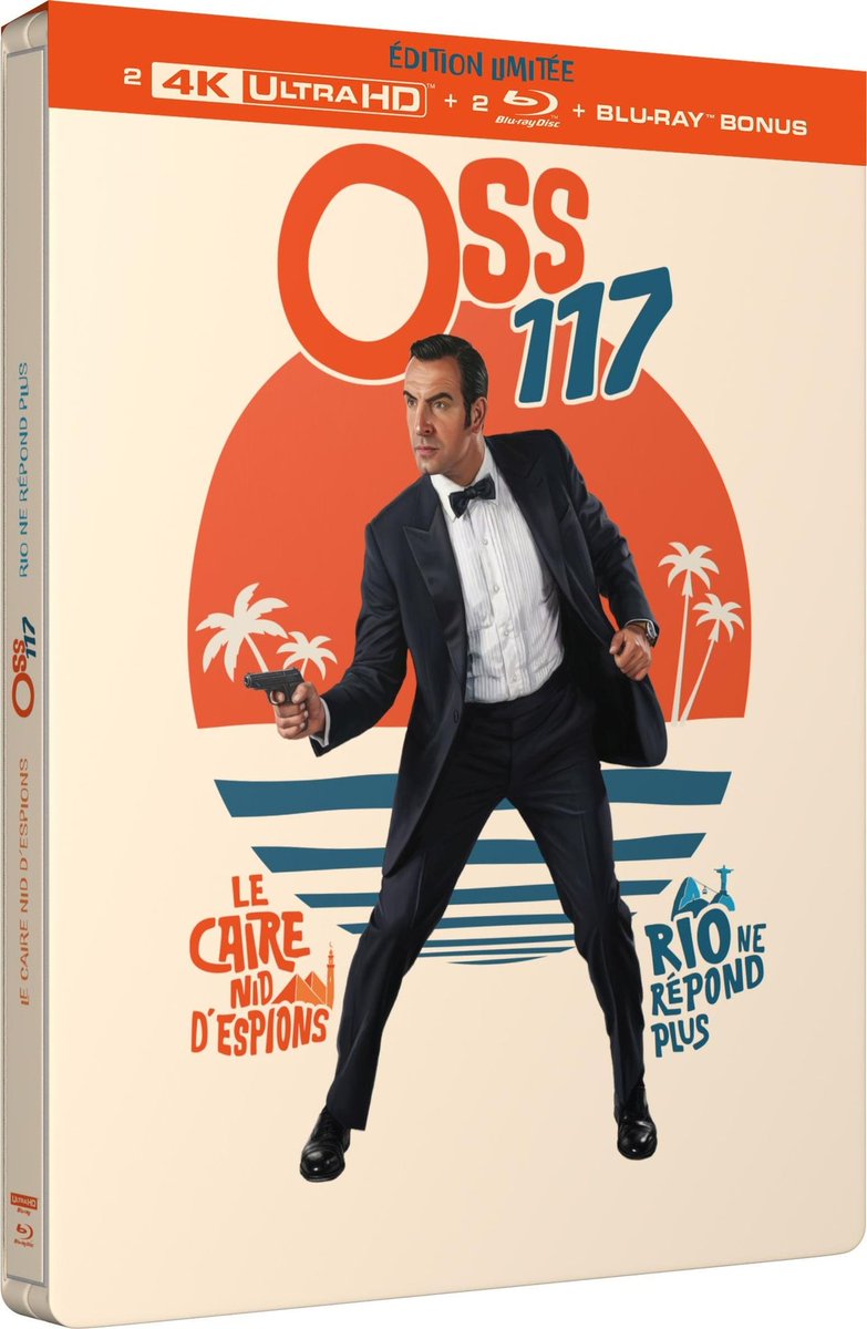 hdnumerique's tweet image. 😎🟧OSS 117 revient en grande pompe ! 🇫🇷🕵️‍♂️🥂
👁️INFO : hdnumerique.com/actualite/arti…
📢Les cultissimes [OSS 117 : Le Caire, nid d'espions] &amp;amp; [OSS 117 : Rio ne répond plus] débarquent en #Steelbook #4K #UHD chez Gaumont 🔥📀
🎬 2 films
💿 5 disques (2 #UltraHD + 2 Blu-ray + Bluray de