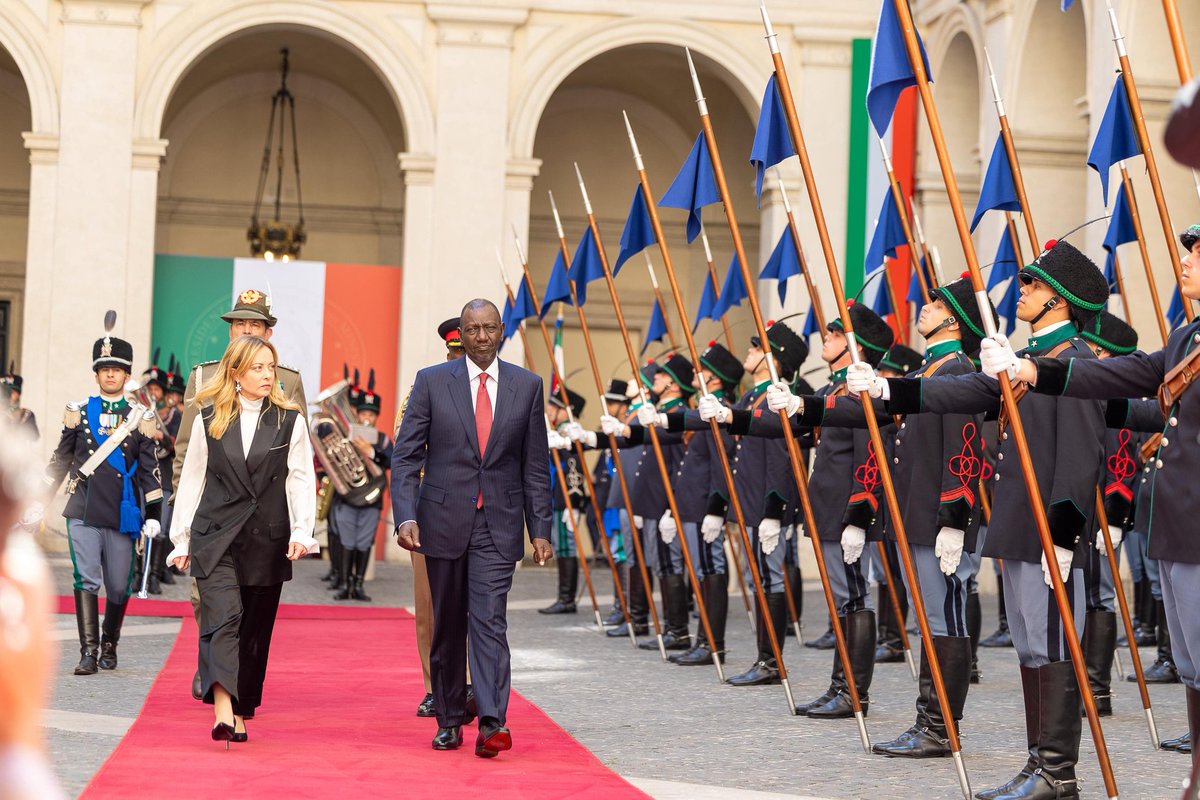 Kenya places the highest priority on our strategic partnership with Italy and remains committed to strengthening this collaboration to deliver tangible, long-term benefits for both countries.

Met Italian Prime Minister Giorgia Meloni in Rome, Italy. We witnessed the signing of