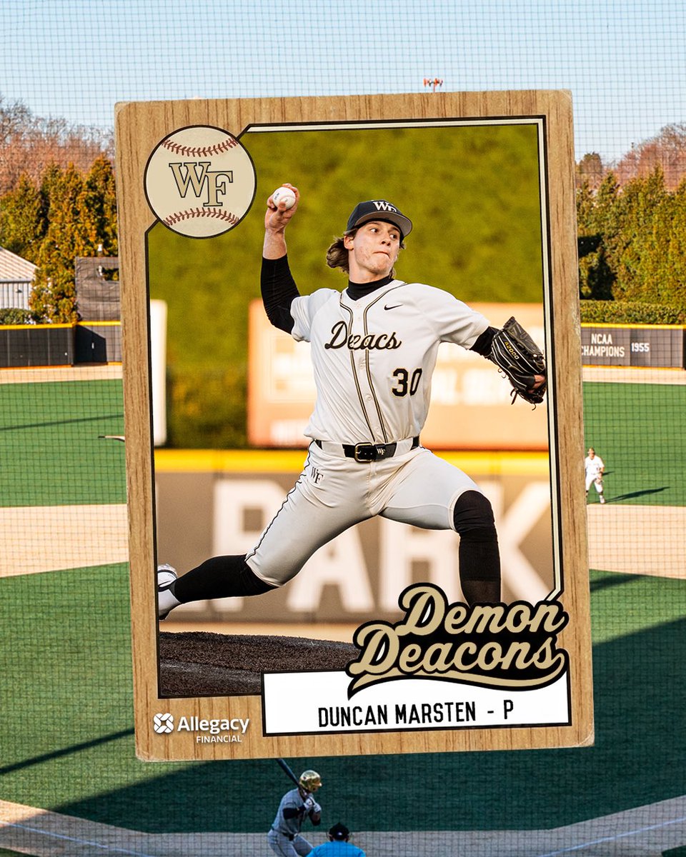WakeForestSP's tweet photo. First episode of the @WakeBaseball podcast takeover is live, presented by @Allegacy! 

Featuring:
Will Ray
Duncan Marsten
Dalton Wentz

Listen below:

https://t.co/gTzYomlSEL

https://t.co/8KAJpWMikS https://t.co/AdwgzKkmKA
