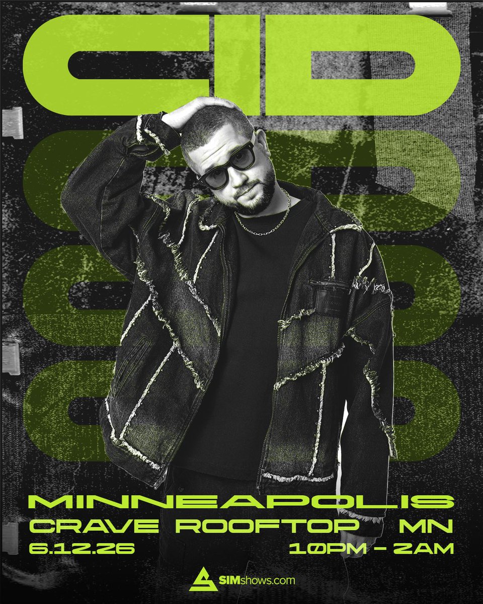 ⚡️ ANNOUNCEMENT + GIVEAWAY ⚡️
<a href="/CIDmusic/">CID</a> is coming back to Minneapolis! Party with us at <a href="/CRAVEamerica/">CRAVE Restaurant</a> on Friday, June 12th 🪩

Here’s how you can enter to win a pair of tickets:
- FOLLOW @simshows 
- LIKE this post

🔗 Sign up for presale: laylo.com/cidmusic/yZL2lX