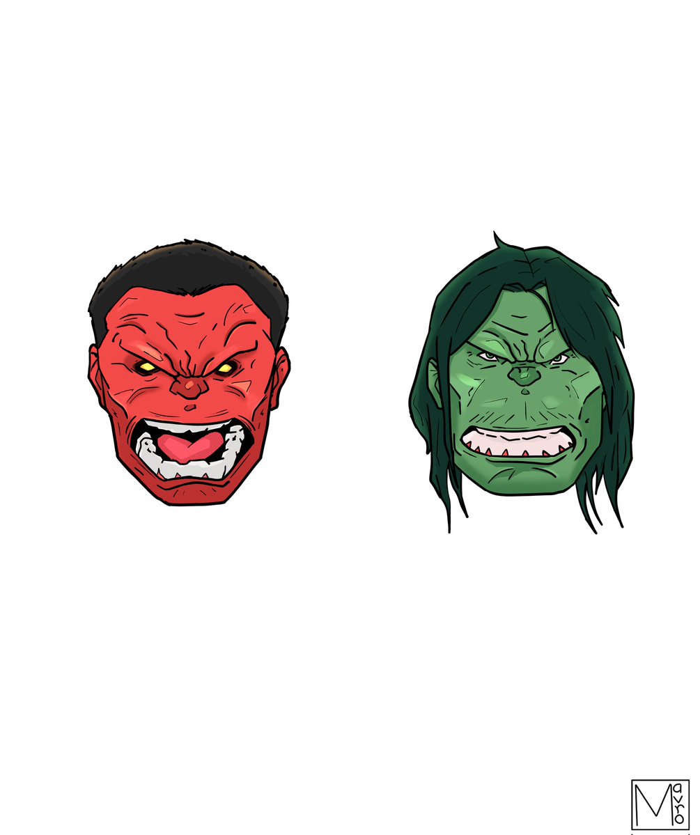 mavro_arts's tweet image. Swipe for a Gamma surprise! 
#hulk #ross #banner #redhulk #comicart