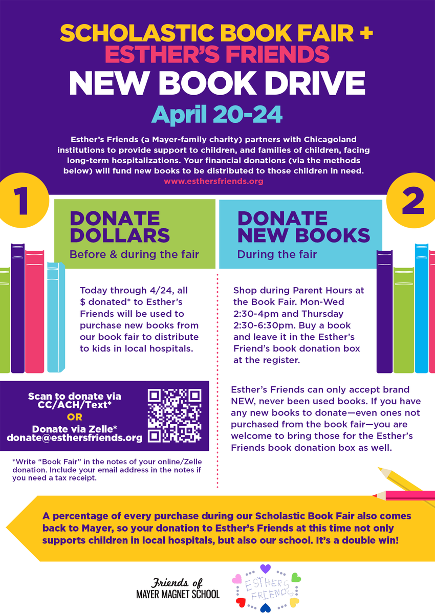 EsthersFriends's tweet photo. Turn pages into hope! From April 20-24th, you can help us bring comfort, joy, and the power of stories to children facing long-term hospitalizations. Thank you for putting stories into hands - and hope into hearts! #booksbringhope #scholasticbookfair #esthersfriends https://t.co/Xe2TLr4UQY