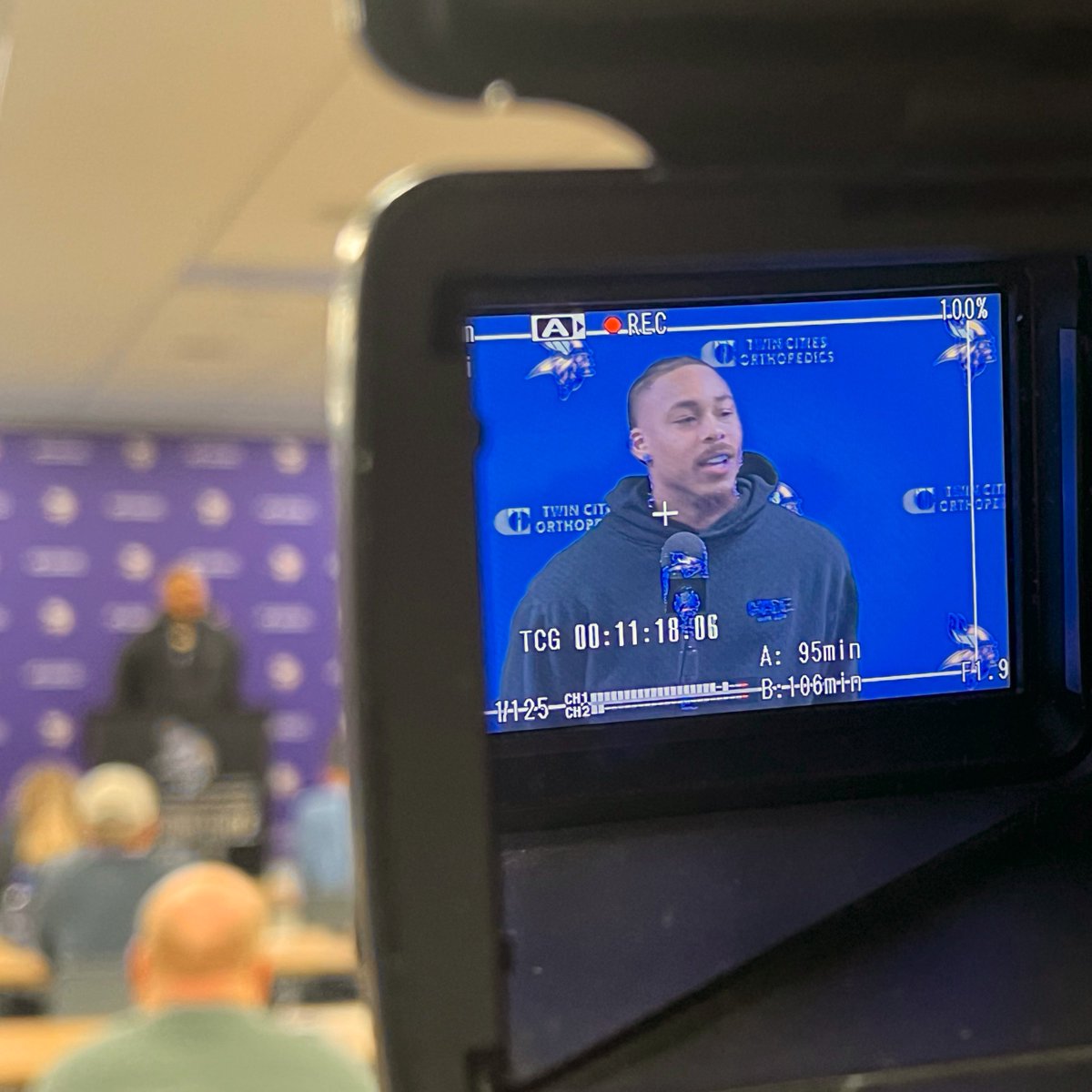 JTMessinger's tweet image. The Vikings held their pre-draft availability today with Justin Jefferson, Kevin O’Connell, and Rob Brzezinski taking questions.

Brzezinski: “We have done some things differently,” post Kwesi.

They also have no update on Harrison Smith’s plans for this season.

@kare11 #Skol