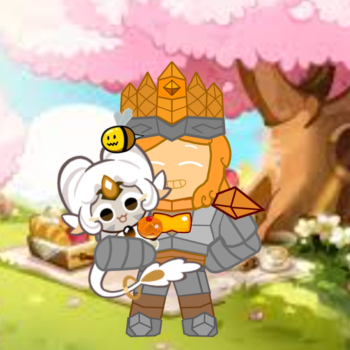 BrimmyElementa's tweet image. #CRK #Crob #Cookierunkingdom #Dragoneyecookie 
Morning Cookies.
It seems I have found a lost Dragon Cub during my Picnic, it seems to be an Ivory Cub.. It looked hungry so I gave it some of my Honey rye with cherry, who knows I may adopt it if none looks for it.
Adorable lil cub.