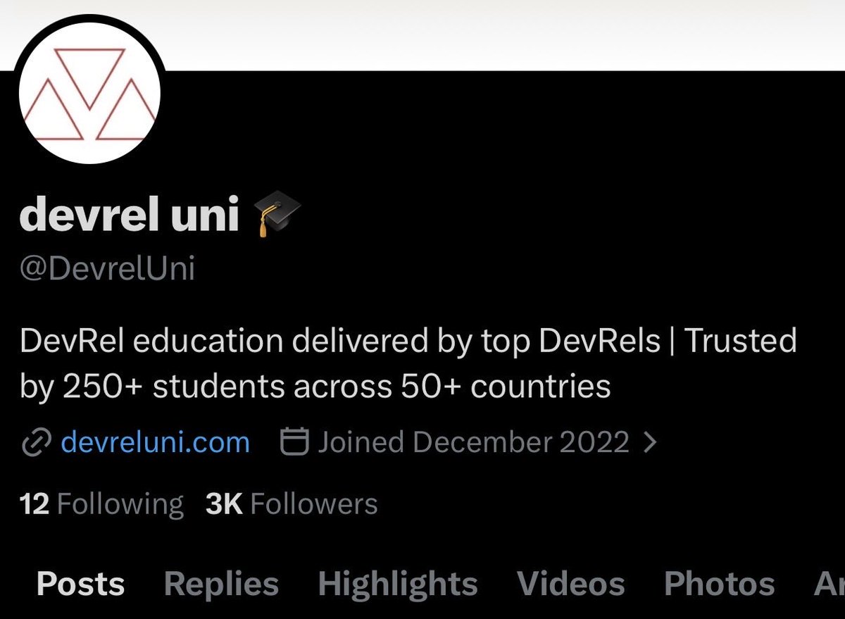 devrel uni 🎓 tweet media
