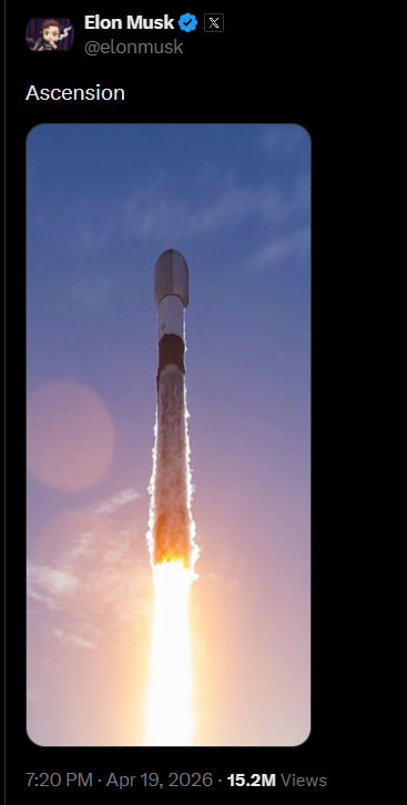 SantaSurfing's tweet image. Elon posted "Ascension"
Trump posted "The Best is yet to come"
💫✨💫✨💫✨