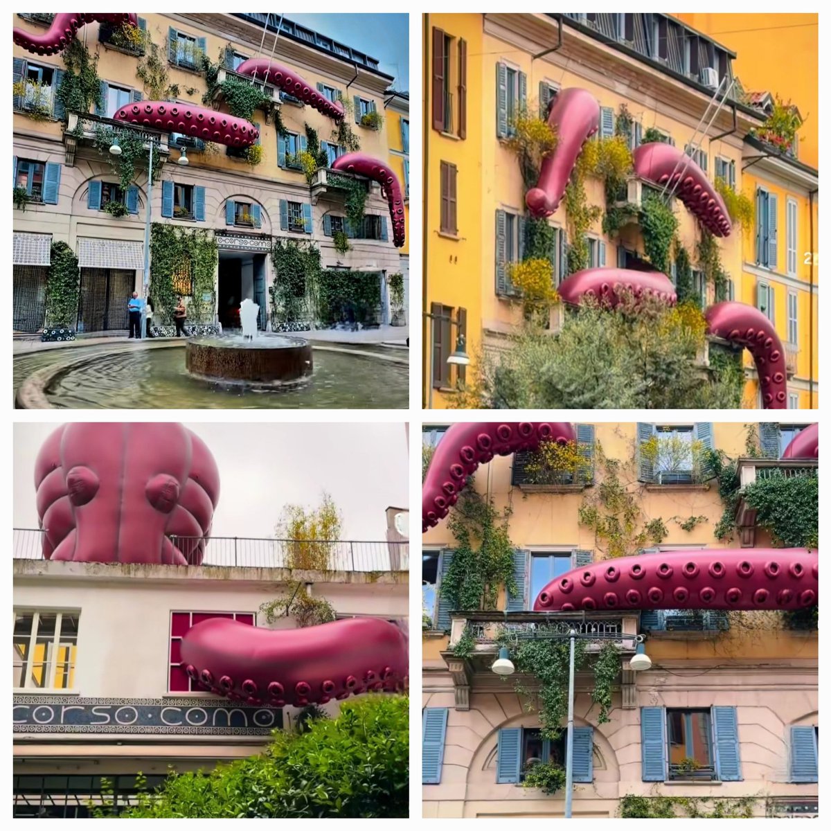 la_dolly08's tweet image. "Have A Puffy Summer"
Moncler ha portato un polpo gigante in Corso Como, 10 per la #Milano Design Week 2026 che inizia oggi. 🐙