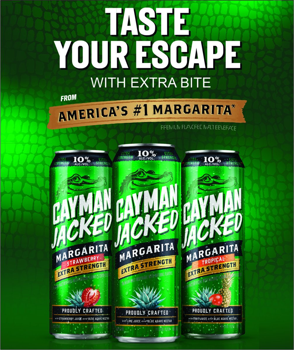 KlossDistribut1's tweet photo. Featured Brand of the Week!

🍹 Cayman Jacked Margaritas 🍹

10% ABV

Turn up the flavor and stock your party right with our 12-pack cases of 19.2oz Cayman JACKED Margaritas!
 
Cayman Jacked Margaritas with 10% ABV are here to keep the good times flowing with bigger cans, bolder taste, and three irresistible flavors: Classic Margarita, Strawberry Margarita & Tropical Margarita.
 
Classic Margarita is a crisp, refreshing hit, Strawberry Margarita comes in with a sweet, juicy and smooth flavor, and Tropical Margarita is a vacation in every sip!
 
Perfect for BBQ’s, beach days, tailgates or wherever the vibe calls for something cold and ready to go. No mixing, no mess, just crack, sip and enjoy.
 
Contact your Kloss sales rep today to order and bring the bar with you. Cheers to easy drinking and great times!