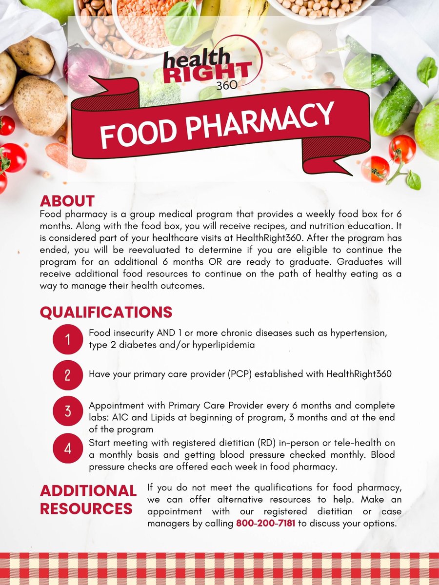 HealthRIGHT360's tweet photo. Our #FoodPharmacy and #nutrition counseling program is one way we’re addressing food insecurity in our communities. Learn more: https://t.co/e9AM5Y9kfe https://t.co/bnnTCN0iAp