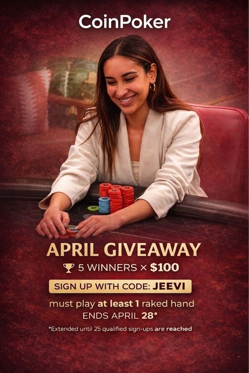 jeevi_46's tweet photo. My official @CoinPoker_OFF giveaway is live!

https://t.co/MNDvAYCEwf https://t.co/RQhfcZiCl5