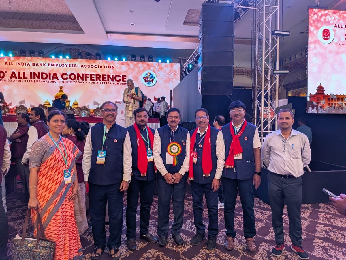 dp4696's tweet photo. First day of  30th AIBEA National Conference at Palace Grounds Bangalore 

#AIBEA 
#30thconferenceAIBEA 
#AIBEAConference 
#Bengaluru https://t.co/sO8eDYUFzw