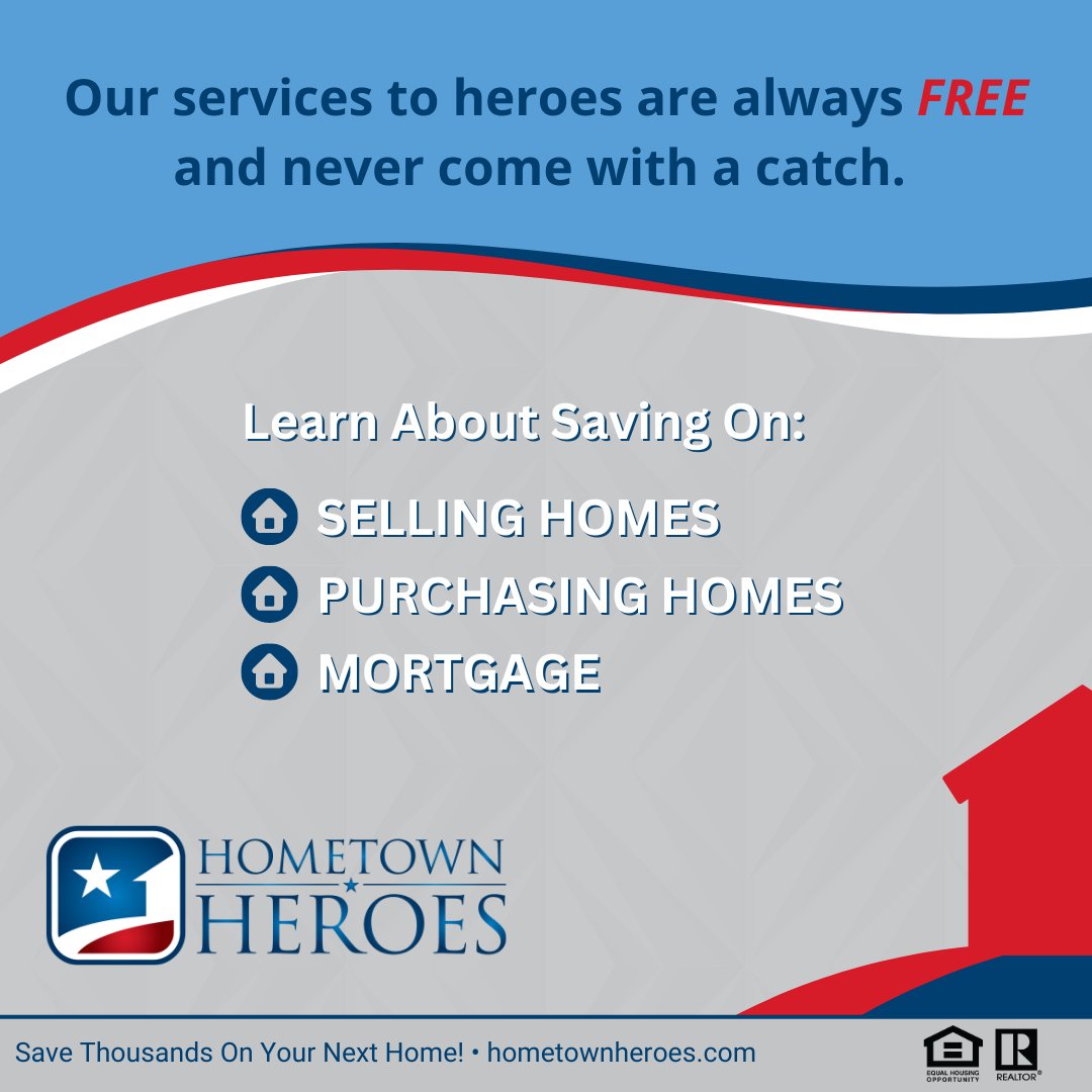 jmbare71's tweet photo. Hometown Heroes is an organization designed to give back to those who help make our communities a better place to live by offering real savings from real estate professionals like me. Reach out today to learn more! https://t.co/VJevDZyQhA