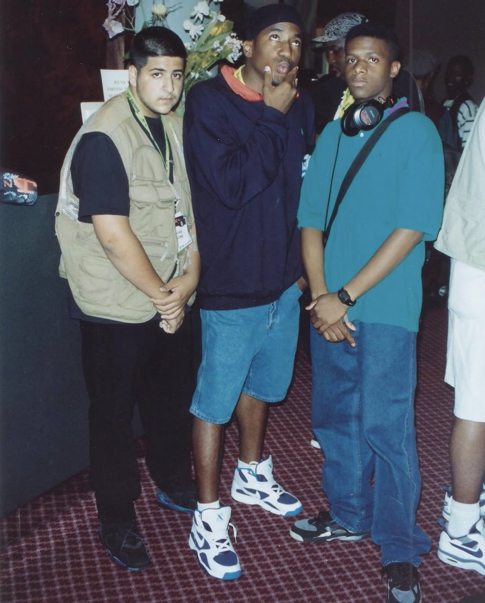 1993

DJ Khaled wearing Nike Air Jordan 8 “Aquas”

Q Tip wearing ‘93 Nike Air Trainer Accel Mids

DJ Nasty wearing ‘92 Huaraches