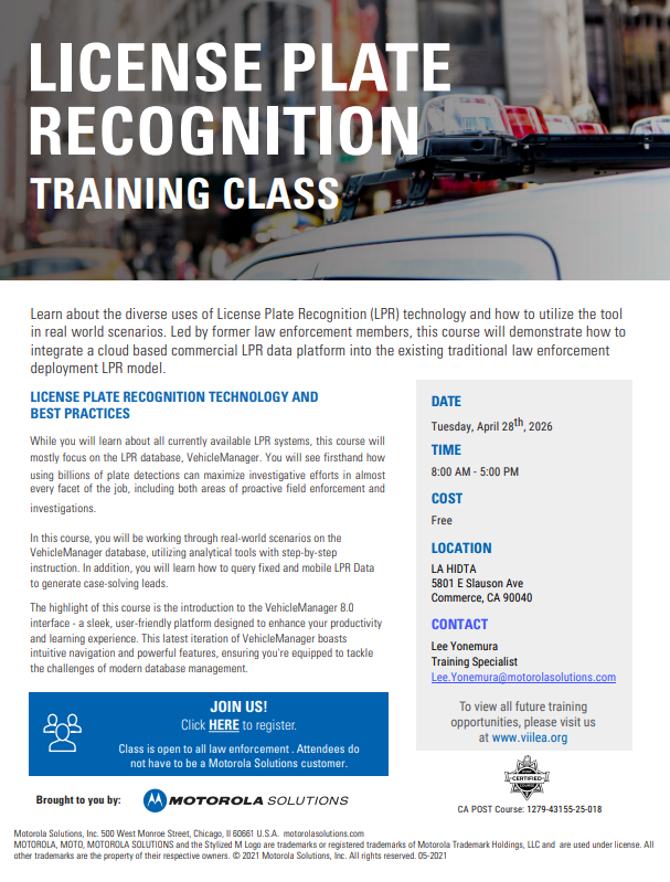 LA HIDTA Training hosted by LA CLEAR tweet media