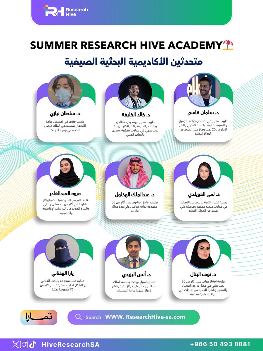 HiveResearchSa's tweet photo. يسعدنا أن نفتح التسجيل للأكاديمية البحثية الصيفية التي ستنطلق مع بداية الإجازة ⛱️

إشراف بحثي مكثف يرافقك من أول الفكرة حتى لحظة النشر برفقة نخبة من الخبراء وانت في بيتك 

المقاعد محدودة، بادر بالتسجيل الآن ↓
رابط التسجيل: https://t.co/5L7WepD59A https://t.co/6wJqFol4Rc