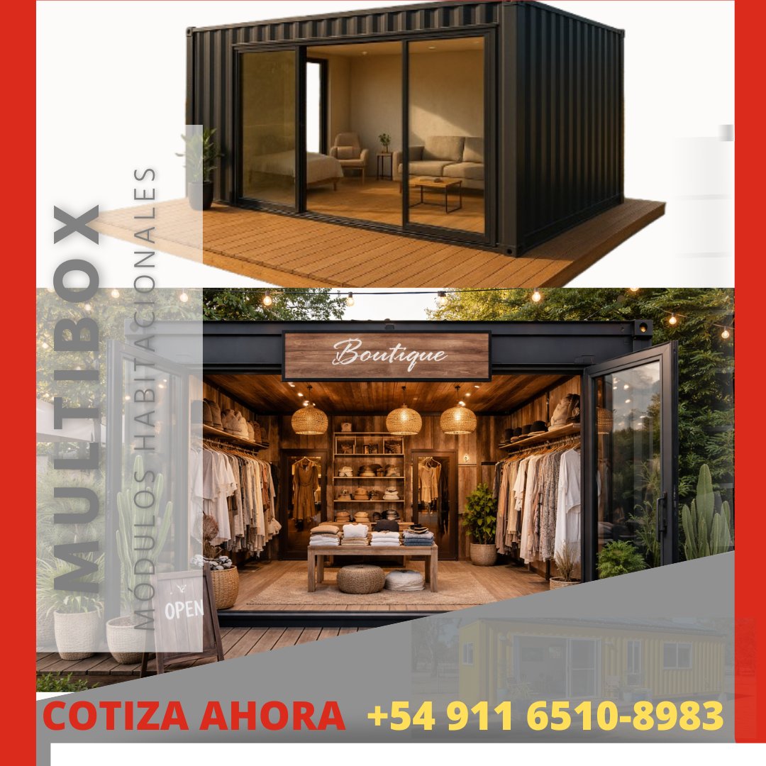Multibox_Modulo's tweet image. 👷Somos @multibox_modulos
🌏Iguazú 701 Avellaneda, GBA
📞+54 9 11 65108983
📧 h.multibox@gmail.com

Estamos ubicados en la calle Iguazú 701 Avellaneda PBA, entre calle Iguazú y Debenedetti.

#containers #tinyhouses #casascontainers #moduloshabitables #containersargentina