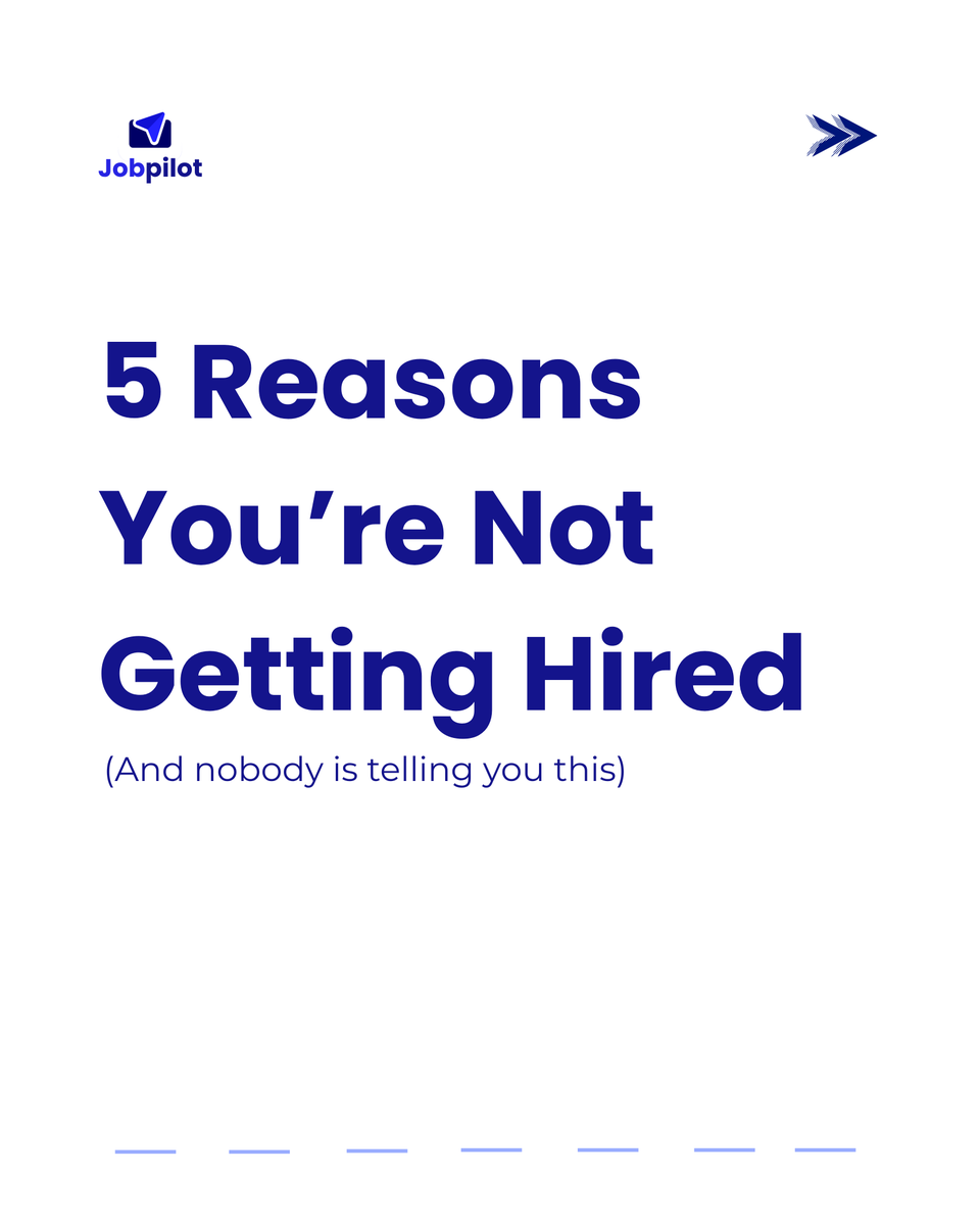 yourjobpilot's tweet image. Applying to jobs every day but no response?

It’s not about how many applications you send…
It’s about how strong your CV is.

One mistake can cost you opportunities.

Start applying smarter.
JobPilot can help

#ResumeTips #JobHunt #CareerAdvice #NigeriaJobs #RemoteWork