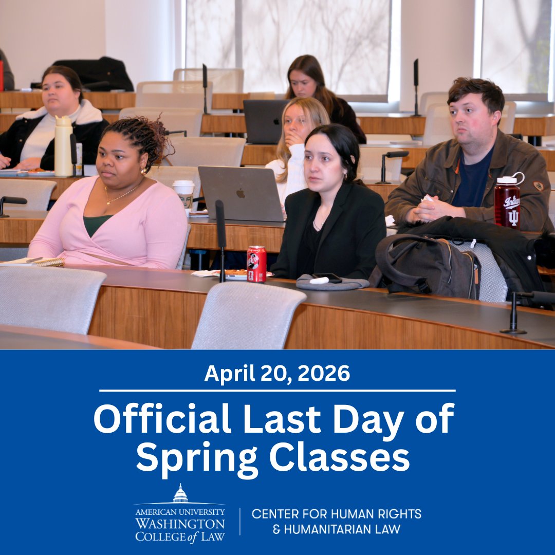 humanrts's tweet image. As the semester comes to a close, we want to wish all students the very best on finals. Thank you to everyone who engaged with the Center – we’re grateful to be part of such a committed and dynamic community. 

#HumanRights #CfHRHL