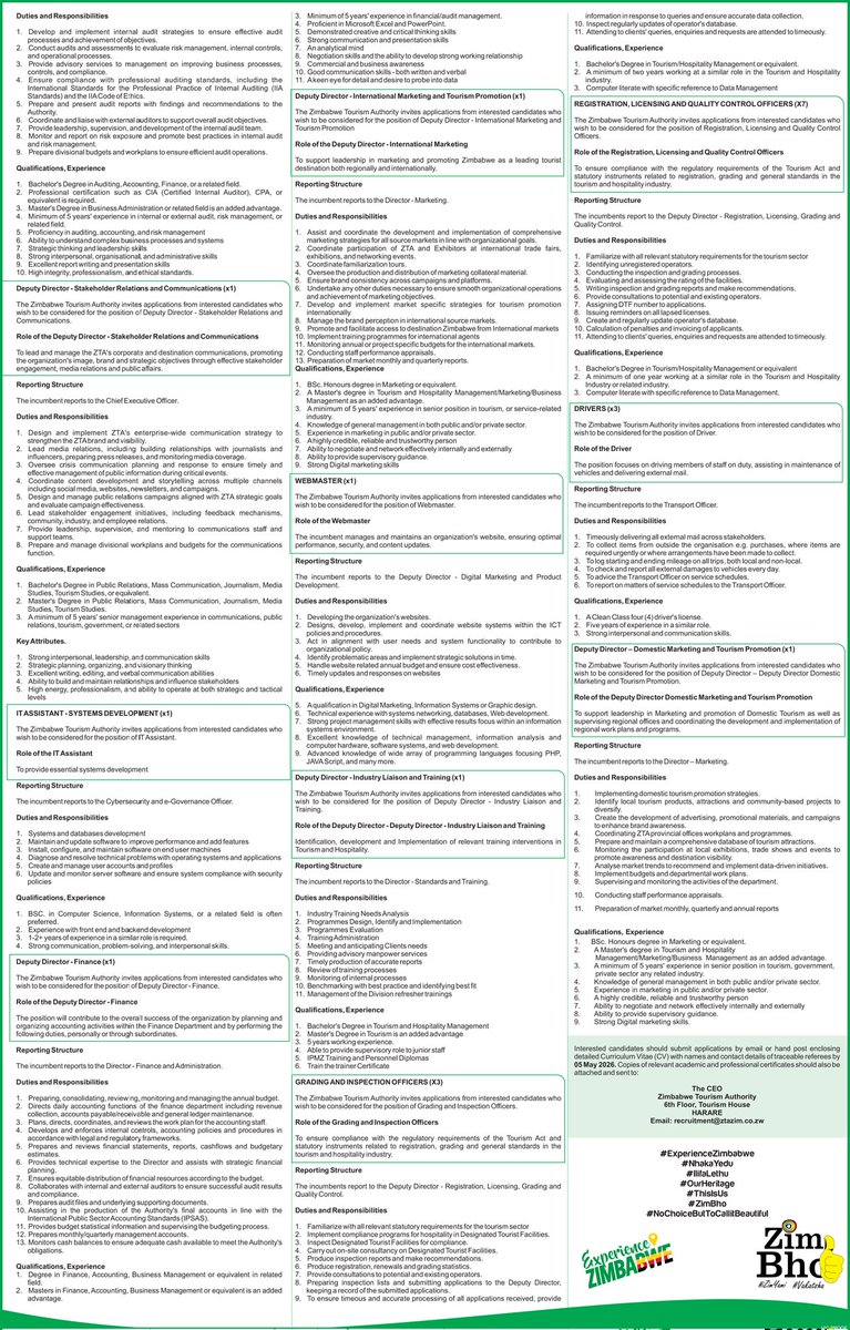 Min of Tourism and Hospitality Industry Zimbabwe tweet media