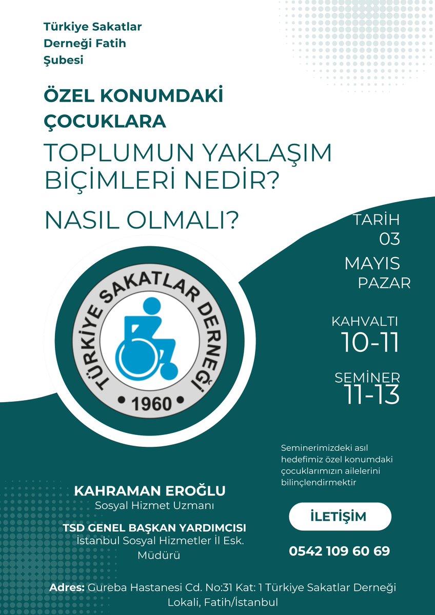 Türkiye Sakatlar Derneği Fatih Şubesi tweet media