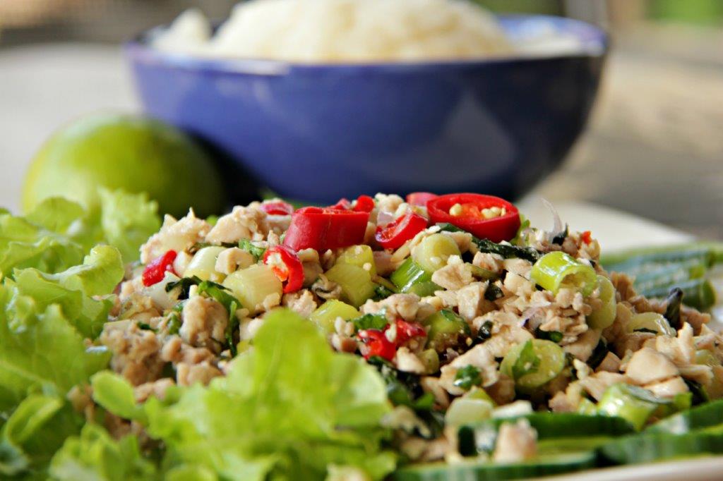 CompassandFork's tweet image. Chicken Larb from Luang Prabang bit.ly/2epHezM #recipe #glutenfree #asian #laos #foodie