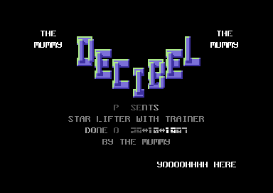 CracktroBot's tweet image. Xploit (1992) - Crack: Tristar &amp;amp; Red Sector Inc. (TRSi) - Trainer (+4): The Thrill Kill Kult (TKK) - #Amiga
Circus Charlie (1984) - Crack: WGO - #Commodore64
Twin Russian (1994) - Crack: Riff Raffs (RR) - #Commodore64
Star-Lifter (1987) - Crack: Decibels (DEC) - #Commodore64