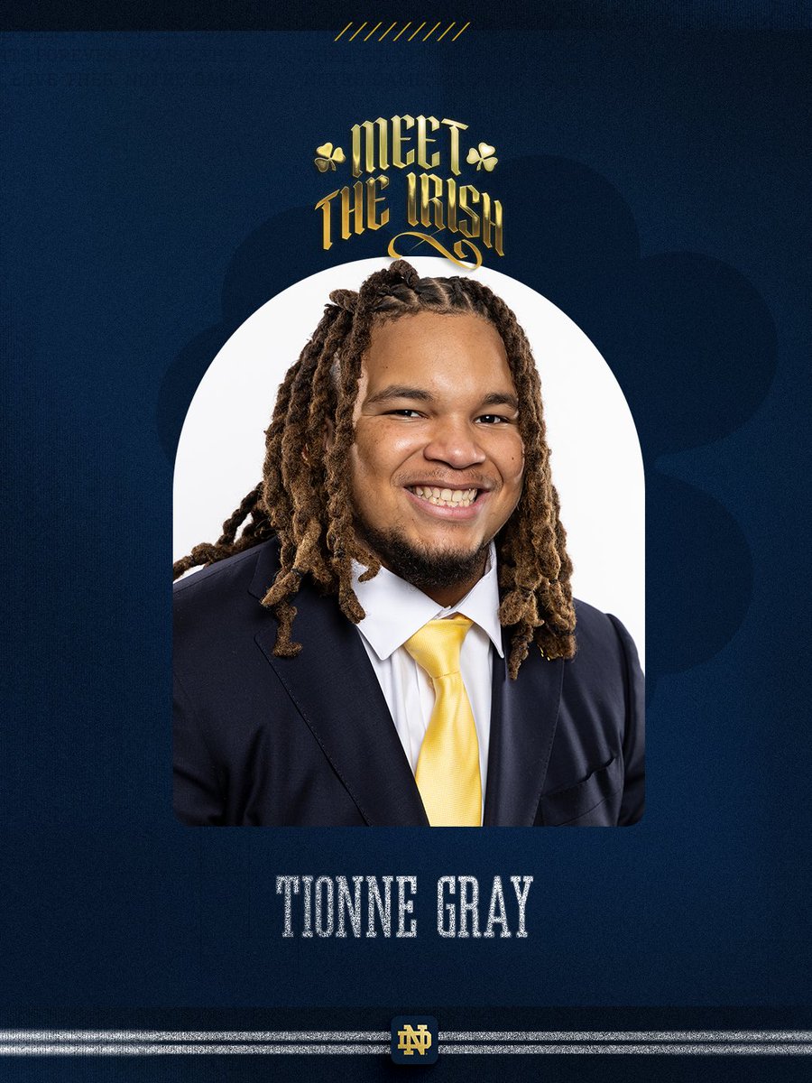 NDFootball's tweet photo. Get to know defensive lineman @tionne_gray ✍️

#GoIrish☘️ https://t.co/erVhK3ShAL