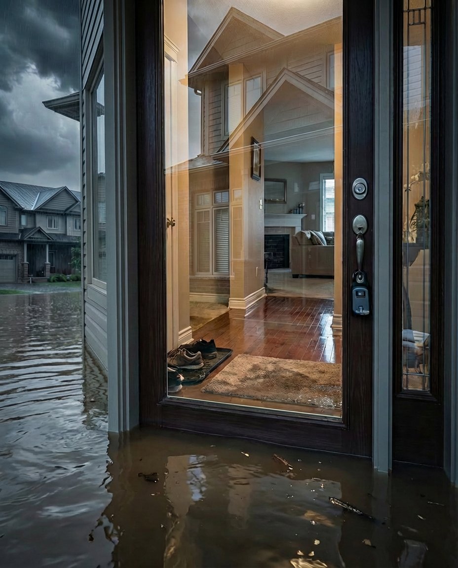 floodtweeter's tweet image. #Flooding may start beyond the walls of a home, but it can cross the threshold faster than your clients think. Once water makes its way inside, losses can escalate quickly. Help your clients understand their #flood #insurance coverage: bit.ly/3QrRauy.