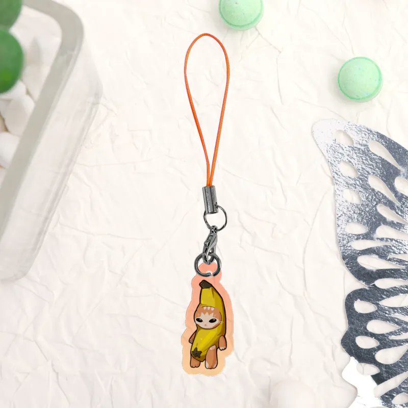 GampiSora's tweet image. BANANA CAT IS TOTALLY AVAILABLE #banana #catmeme #cat #acggoods #meme #keychain #merch