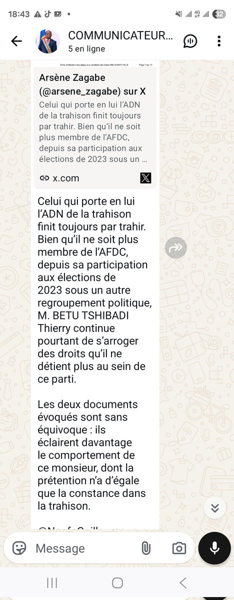 URGENT. Un usurpateur court-circuité. Le fraudeur Thierry BETU a quitté l’AFDC avant même 2023 et avait été candidat sur la liste AUN avec 427 voix mais pretend signer un document pour une prétendue commission de crise. Voyez-vous là où nous allons avec ces dissidents?Soni penza