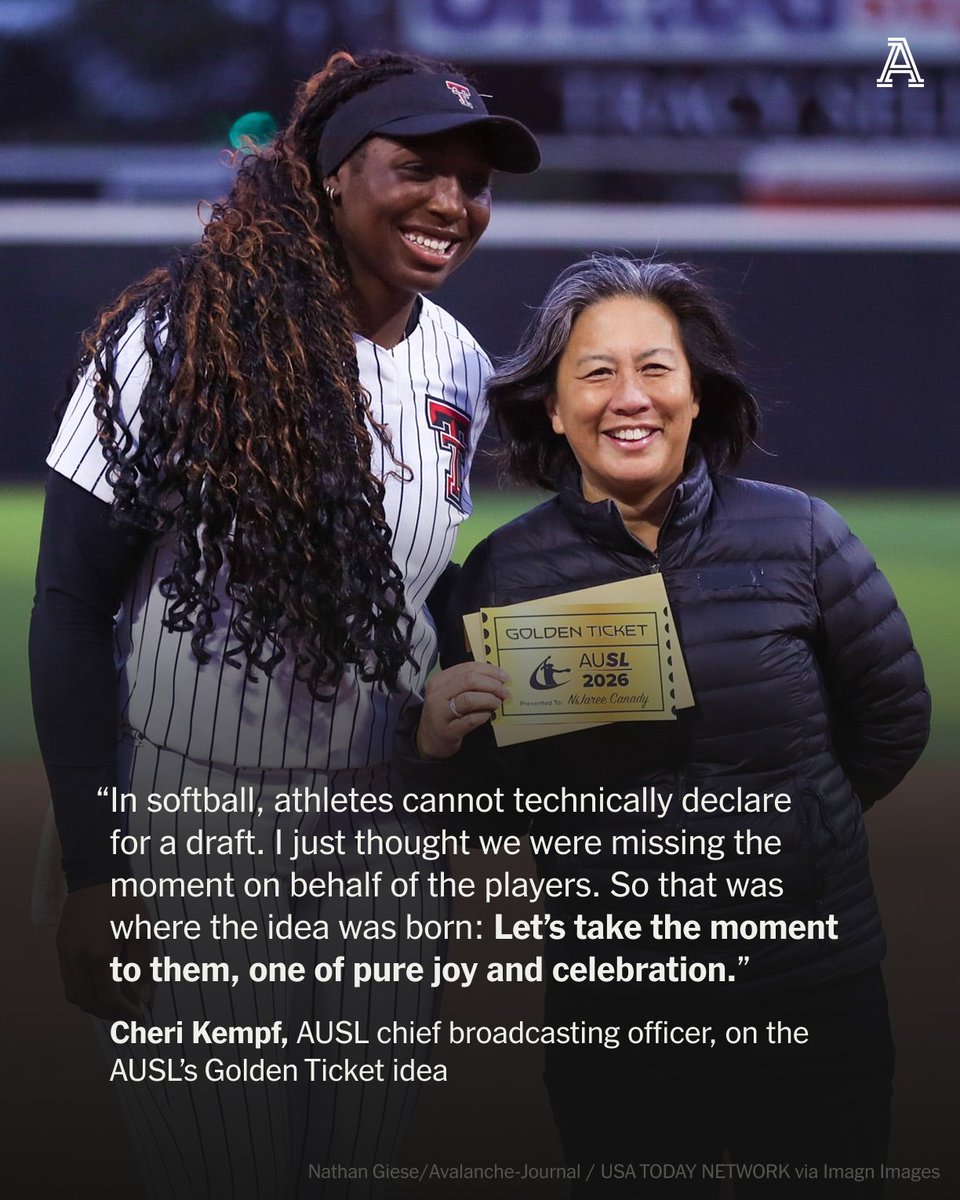 Texas Tech's NiJaree Canady was the first player to receive an AUSL Golden Ticket this season.

The surprise announcements have become more popular than ever. Viral sensations, even.

So what is this new phenomenon sweeping through the college softball world?