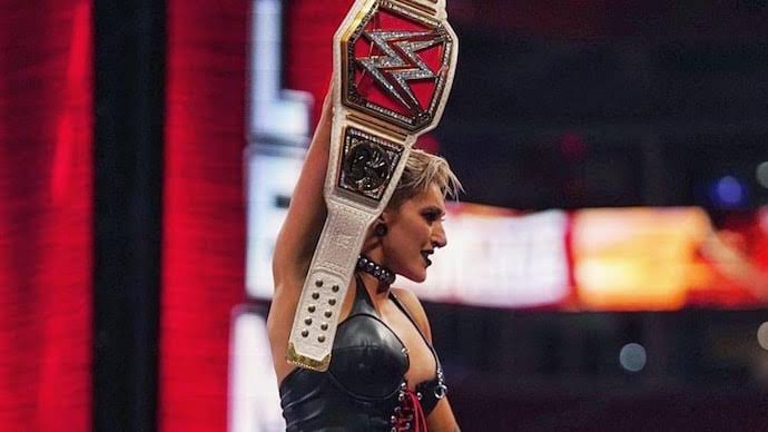 Rhea is the first woman to hold all 4 of the modern WWE Women's Championship titles. An incredible achievement in her already hall of fame worthy career🖤✨