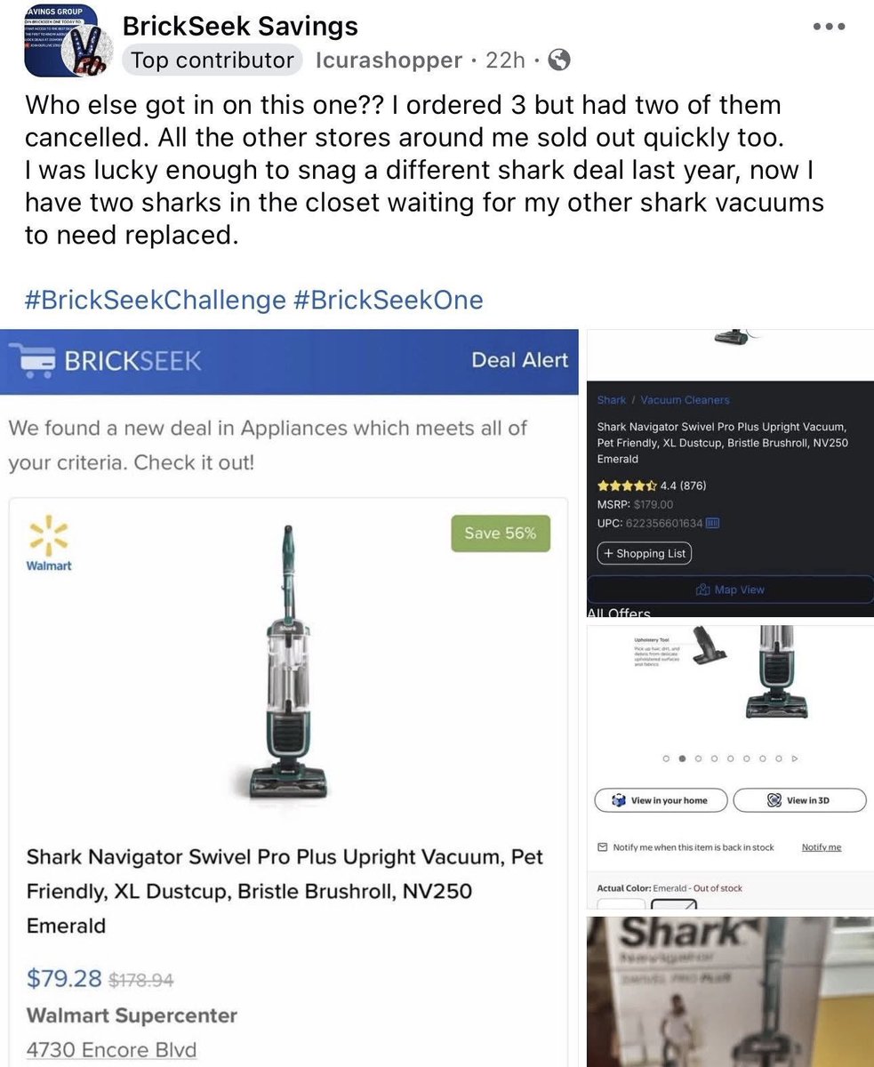 BrickSeek's tweet photo. Shoutout to BrickSeek One Member Icurashopper who scored big time on a Vacuum Cleaner at Walmart! (YMMV)
⁠⁠
🛒Want deals like this? Join BrickSeek One and start saving today! 👉️
https://t.co/voL5IUaIZM

💙View this item on BrickSeek: https://t.co/LHJeLxpS5Z https://t.co/nOsrCTtric