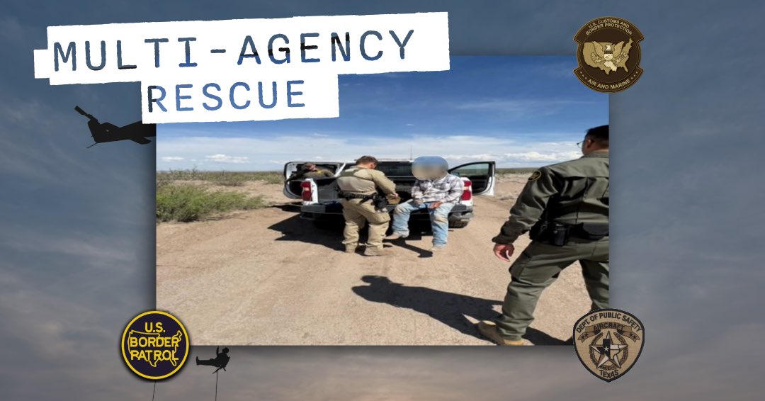 USBPChiefBBT's tweet image. #AMO, Marfa Station &amp;amp; #Texas DPS pilots teamed up to find a missing rancher in rural Presidio County. Agents located him after tracking for several miles, provided emergency care on scene, and helped reunite him with his family. #Rescue #Teamwork