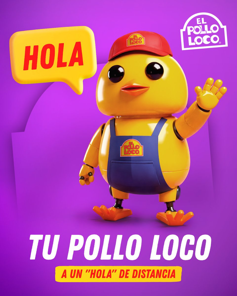 ¡El sabor está más cerca que nunca! 🍗💬 Nuestro chatbot está listo para responder tus preguntas y ayudarte con tu pedido en un parpadeo. ¡No pierdas tiempo, disfruta ya! 

Chatea con El Pollo Loco y pide lo que más te guste. 😊 #TodoEsMejorConPolloLoco