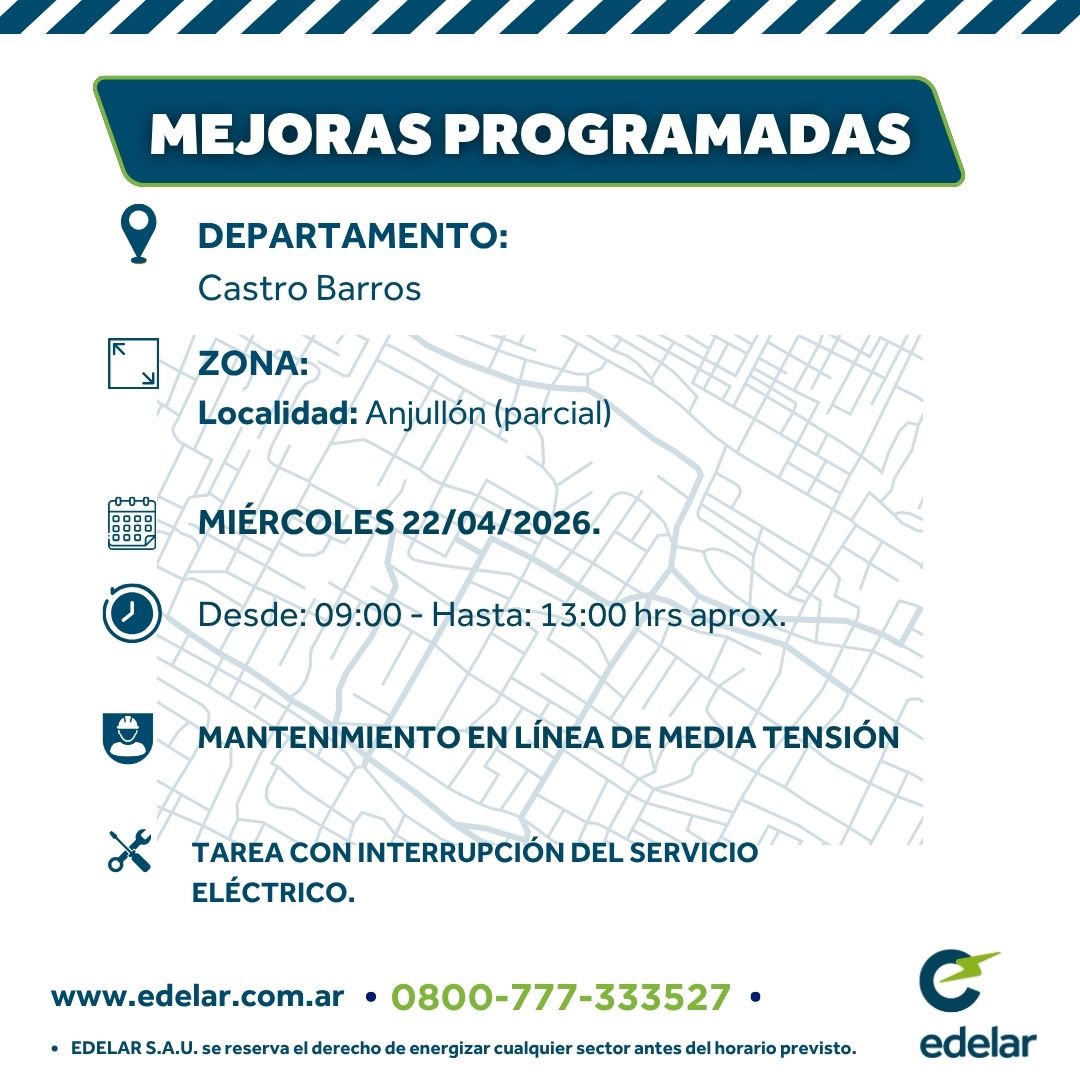 EdelarSAU's tweet image. #MejorasProgramadas
