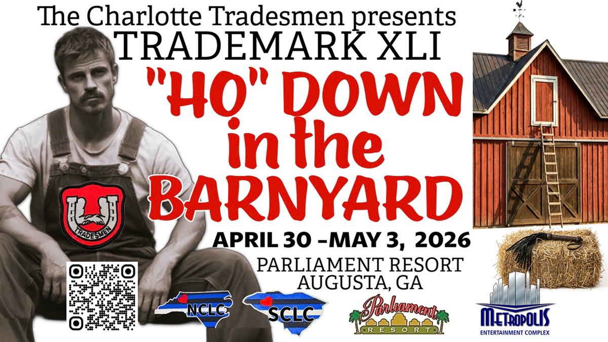 We’re beyond excited to welcome back the Charlotte Tradesmen for Trademark XLI: “Ho Down in the Barnyard”! 🐄🍻Event passes are required for Trademark activities, but don’t worry the pools are OPEN to all guests. 

📞 Call to book: 706-722-1155… see you in the Barnyard! 🐎🔥