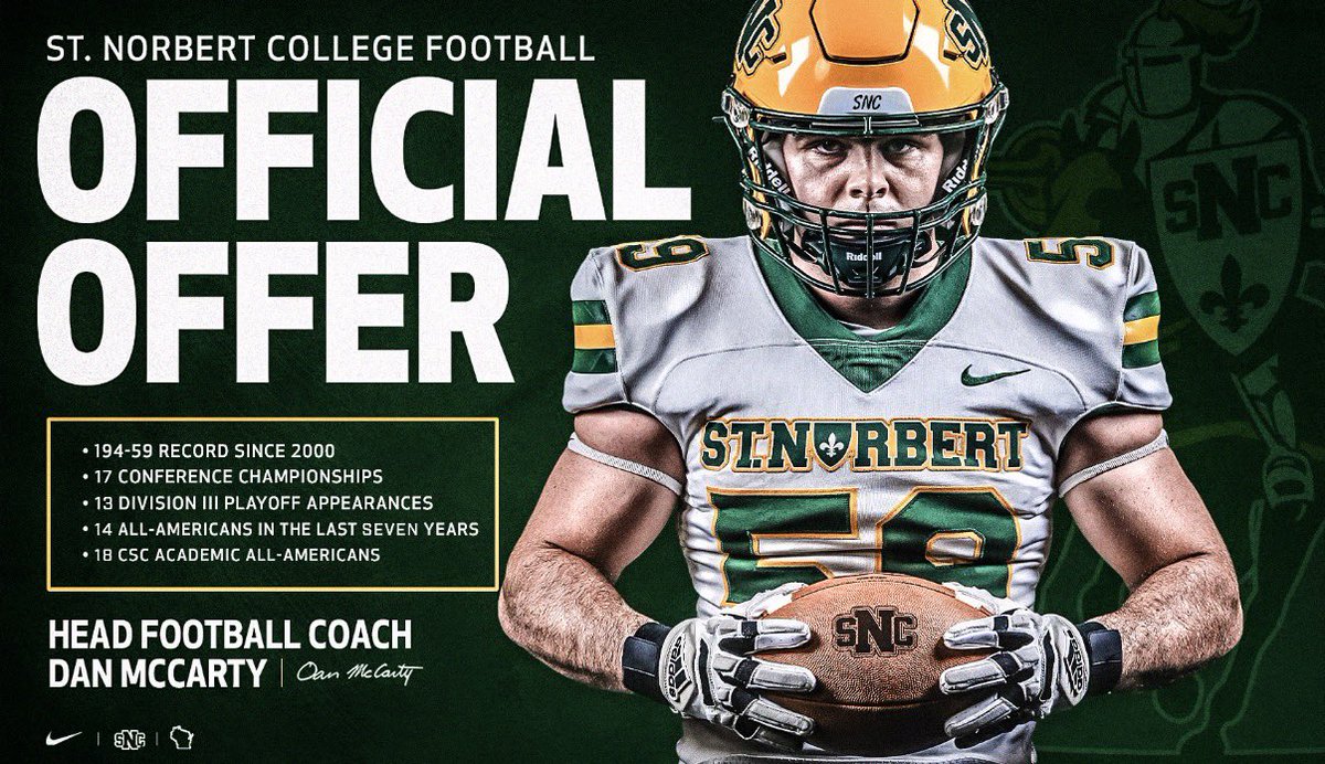 DeberryDiez's tweet photo. #AGTG Blessed to earn a opportunity to play football at the next level at St Norbert college  @RobHuberty @CoachDanMcCarty https://t.co/28yIW2Uvf6